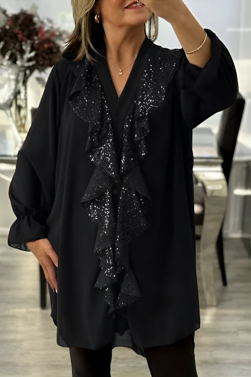 Livia™ | Elegante Chiffon Blouse met Ruffles