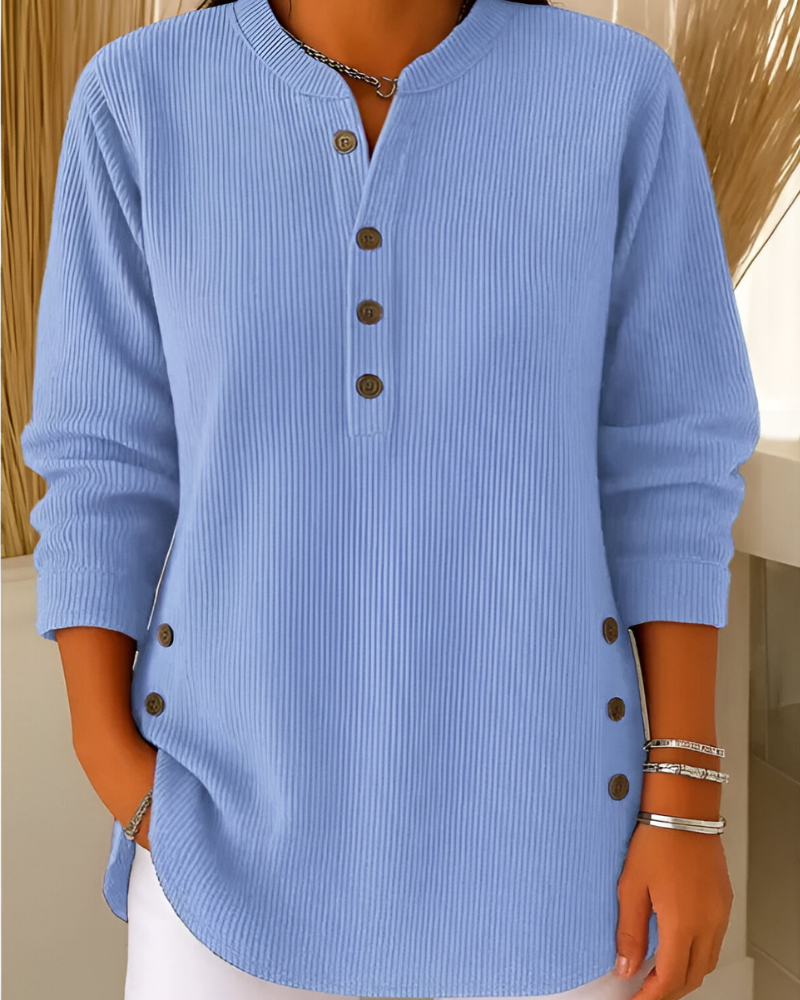Neris™ | Moderne Gebreide Top met Lange Mouwen