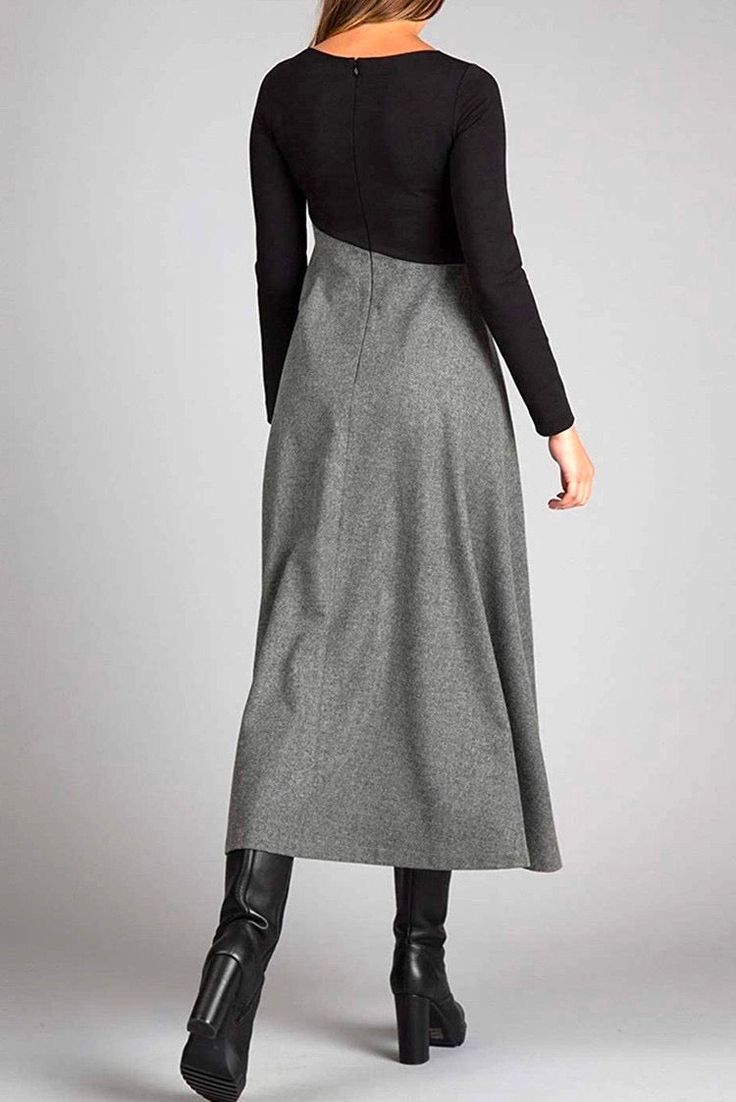 Rachel | Maxi-jurk met contrast