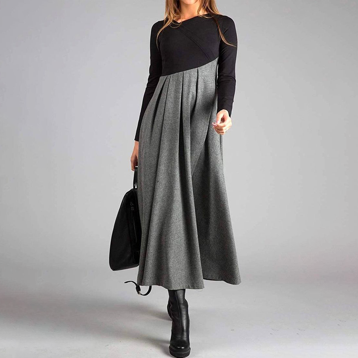 Rachel | Maxi-jurk met contrast