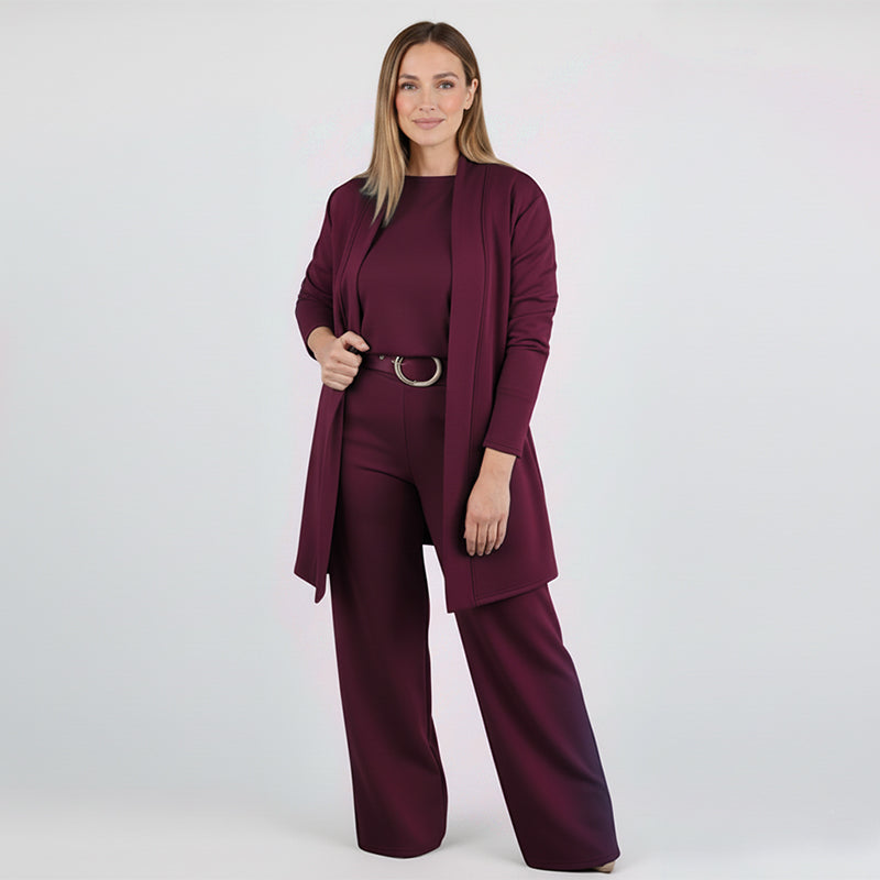 Veerle | Driedelige set met lang vest