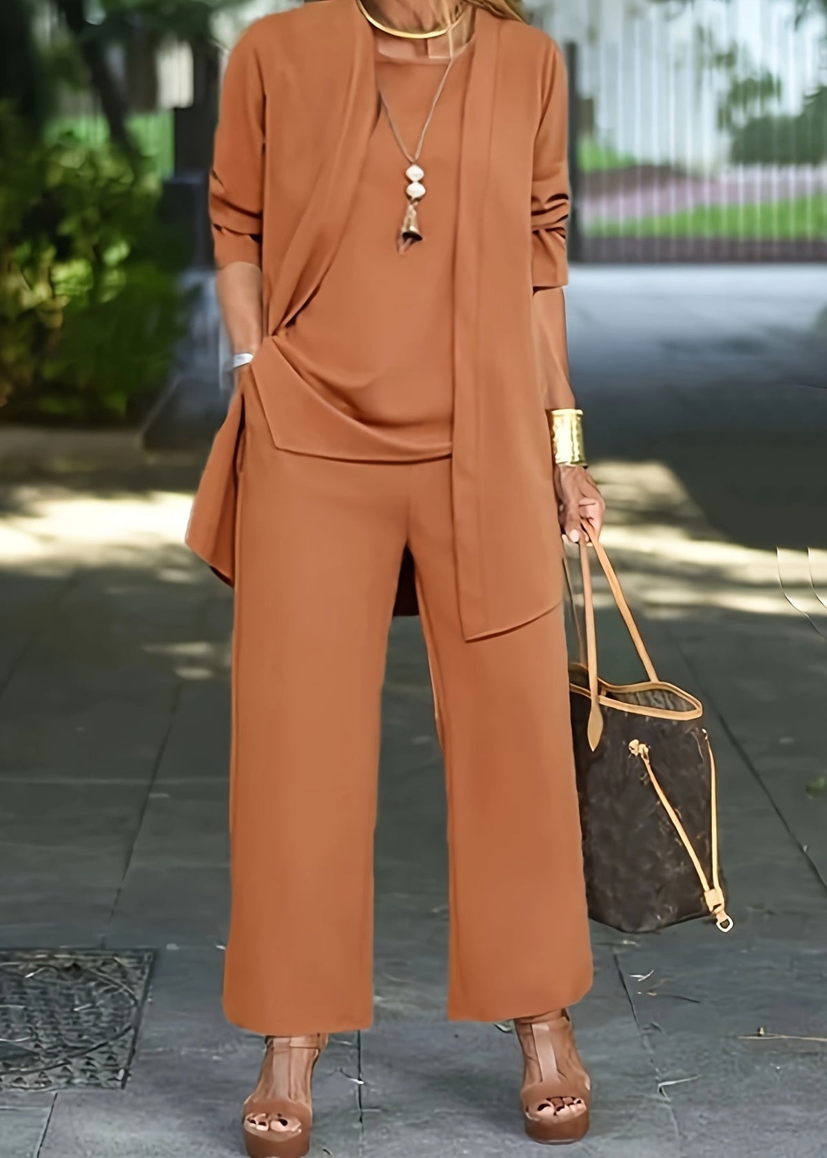 Layla | Driedelige set met watervalvest