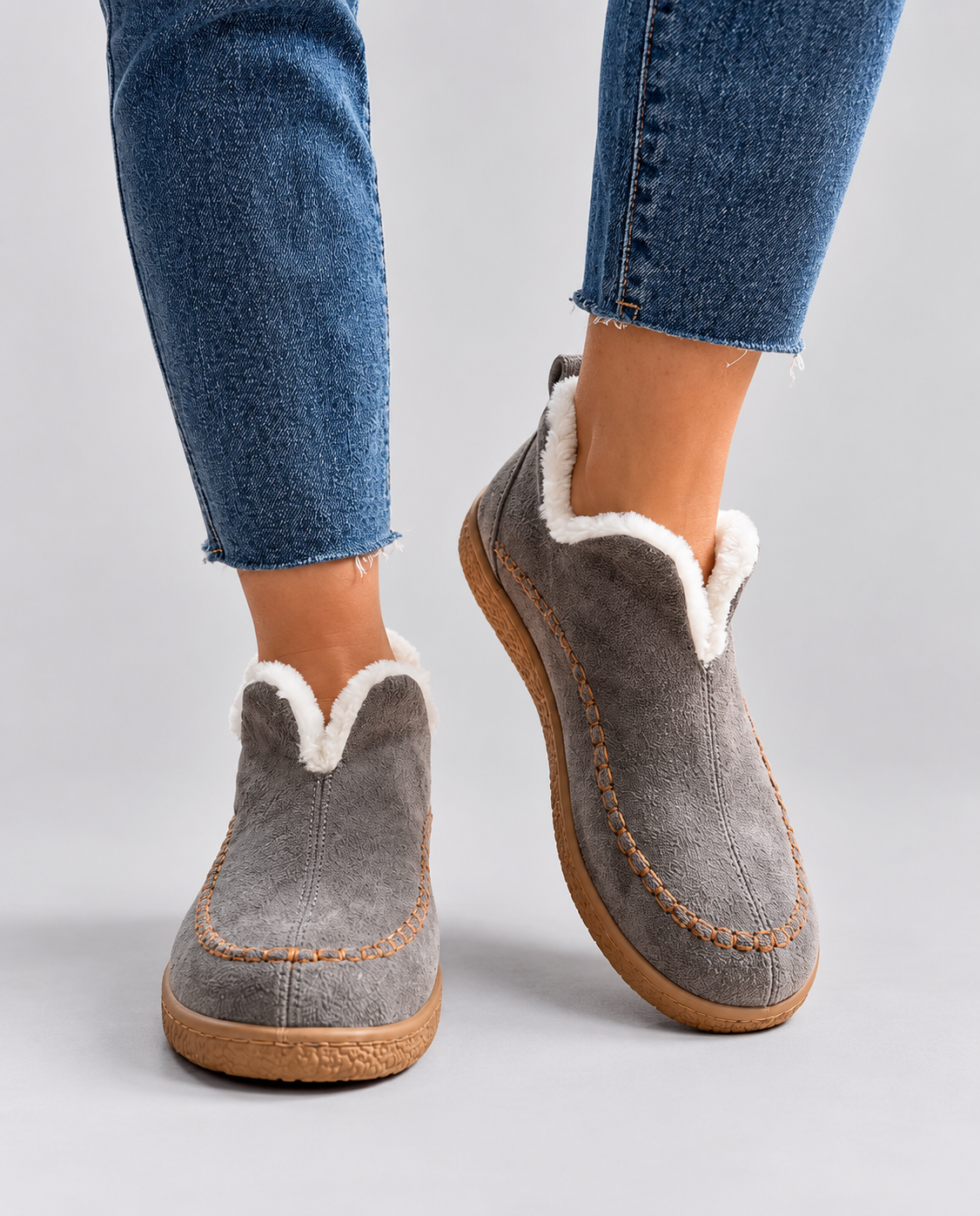 Juliette | Warme comfortabele antislip enkellaarsjes