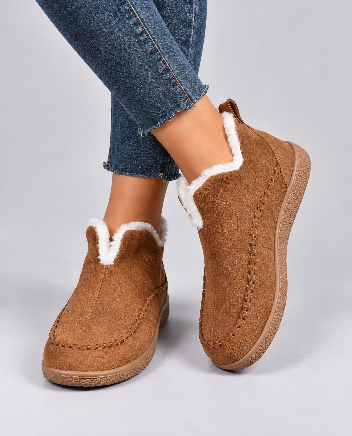 Juliette | Warme comfortabele antislip enkellaarsjes