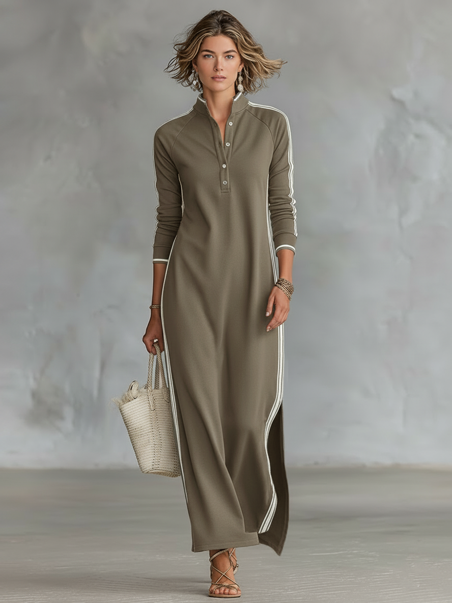 Selene | Casual maxi-jurk met lange mouwen