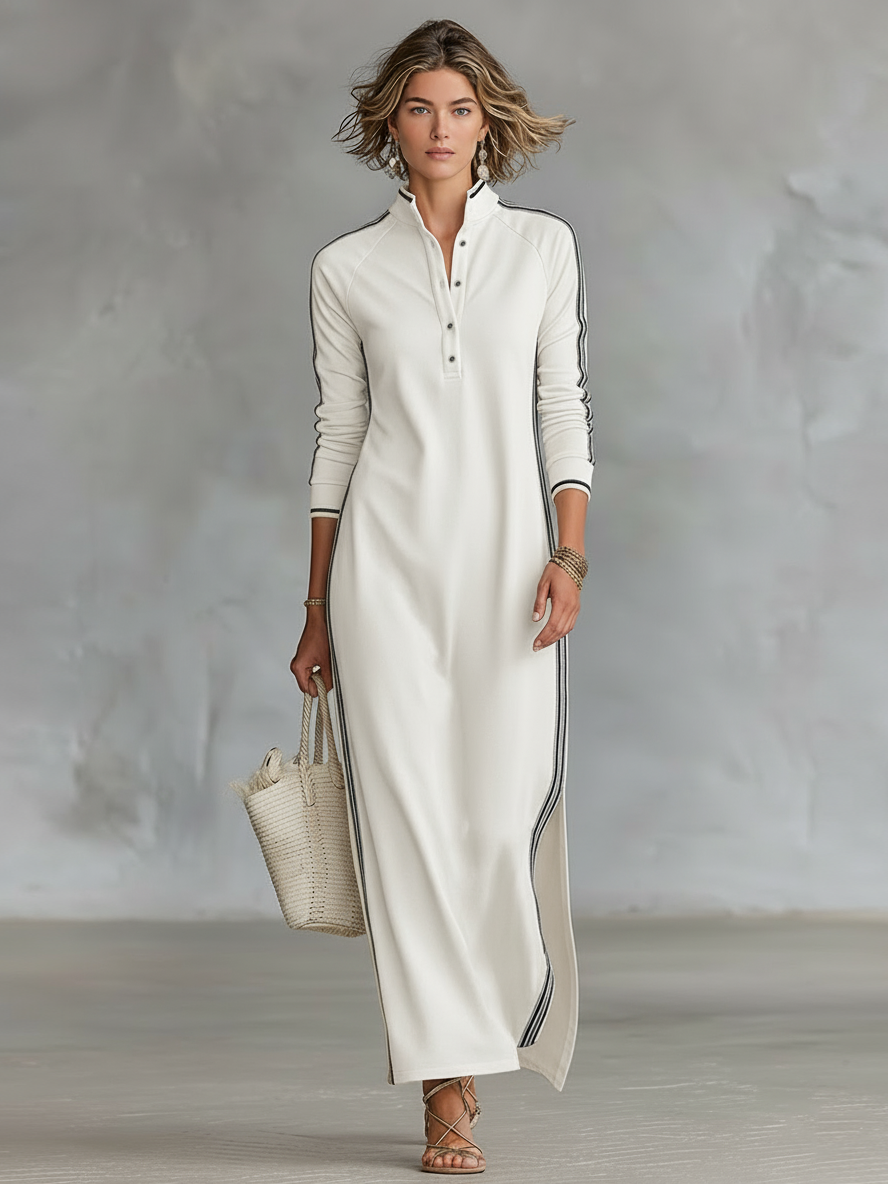 Selene | Casual maxi-jurk met lange mouwen