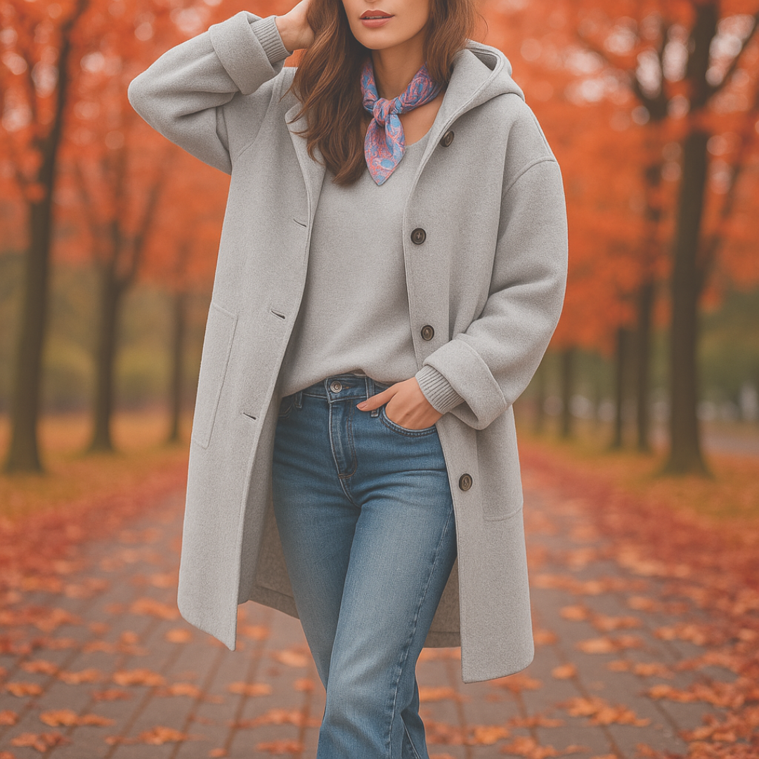 Liora™ | Gezellige oversized wollen jas