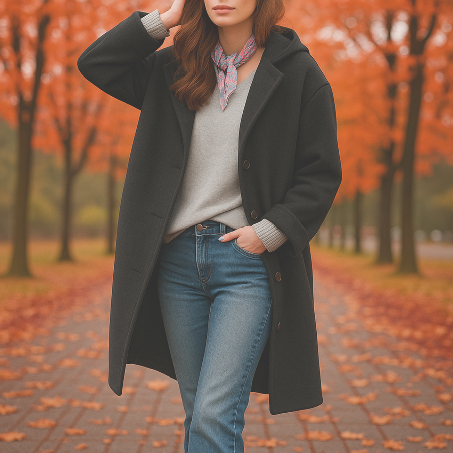 Liora™ | Gezellige oversized wollen jas