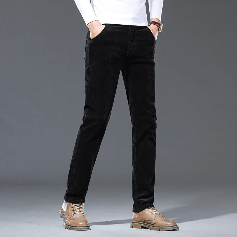 Teun | Ribcord broek met stretch