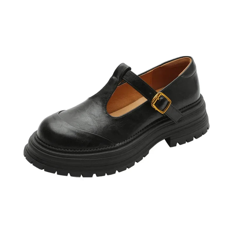 Emilia | Mary Janes met gouden gesp