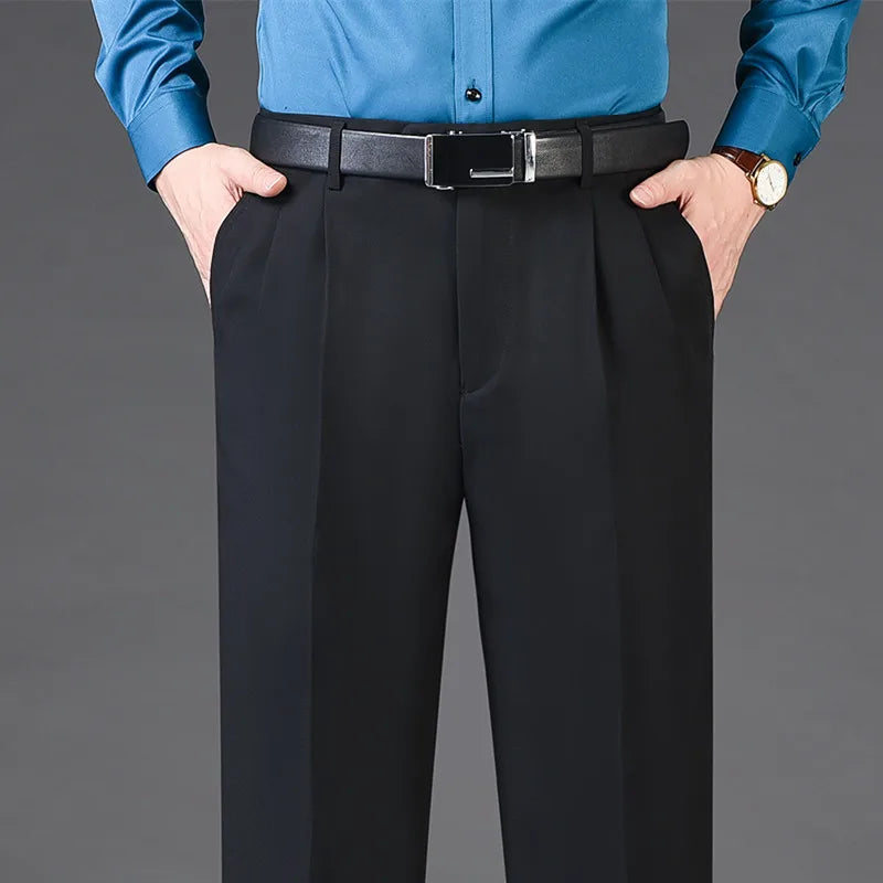 Maarten | Warme pantalon met dubbele bandplooi