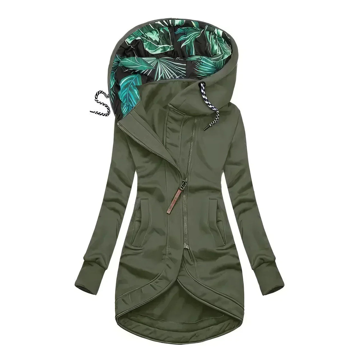 Katie | Waterdichte lange jas met capuchon