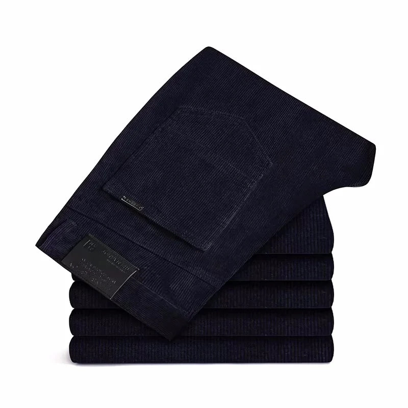 Teun | Ribcord broek met stretch