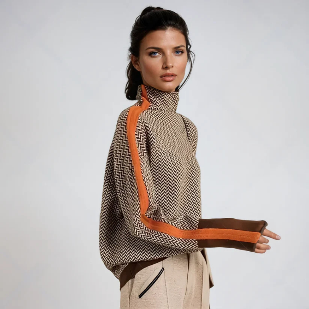 Selma™ | Stijlvolle coltrui met print