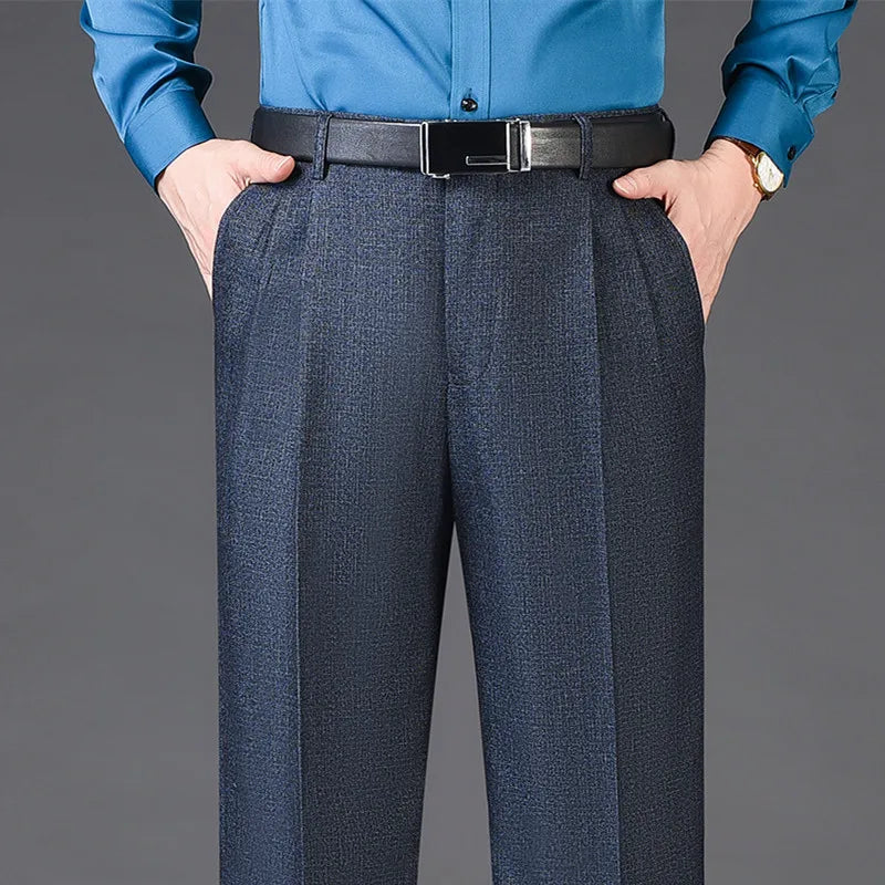 Maarten | Warme pantalon met dubbele bandplooi
