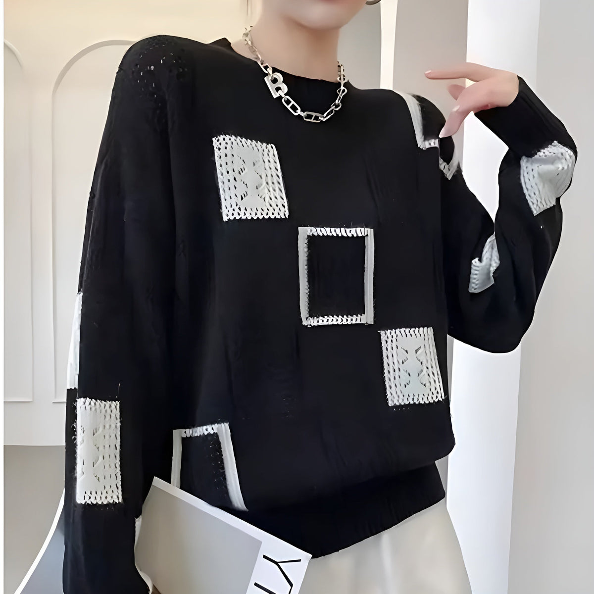 Naren™ | Moderne zachte patchwork trui