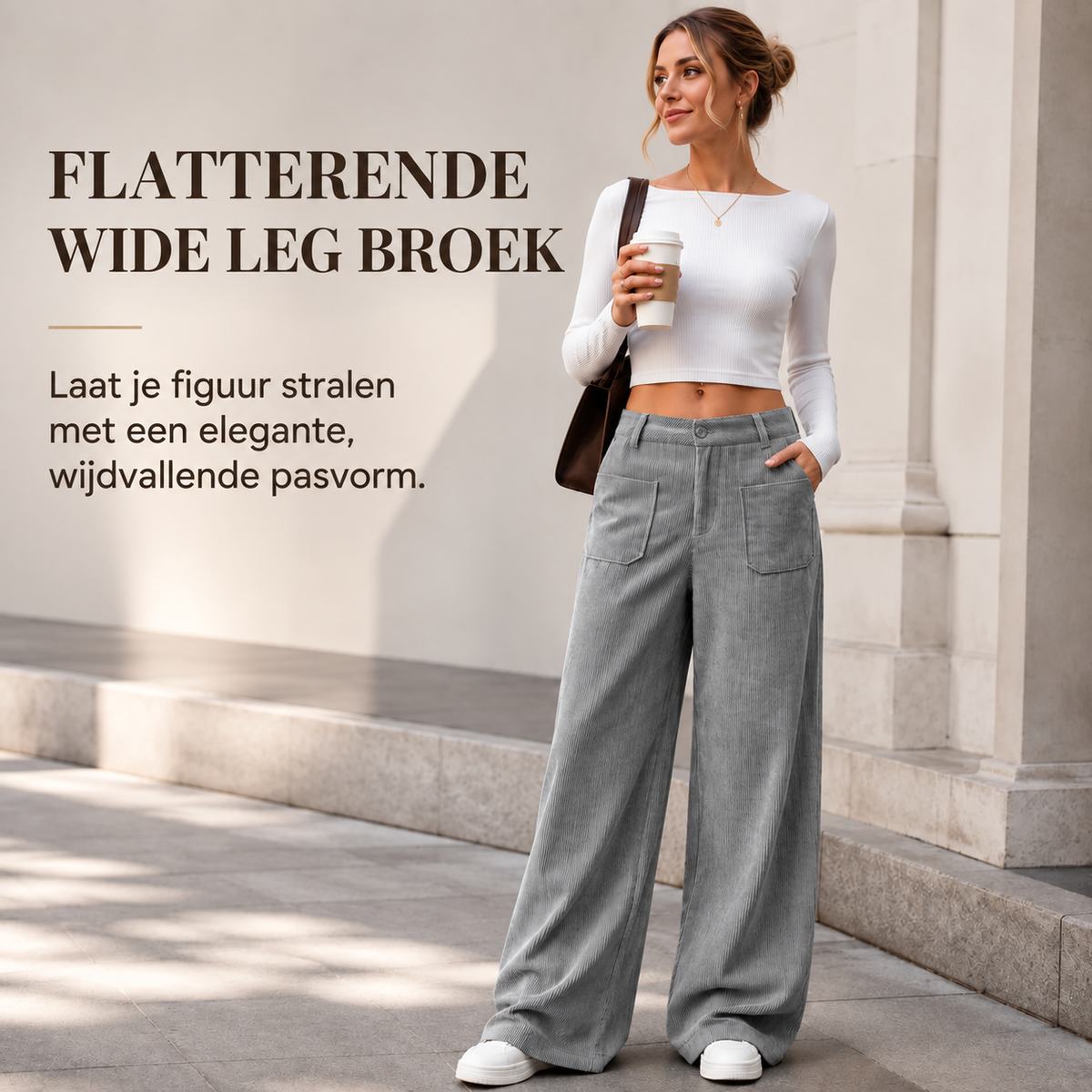 Noelle™ | Comfortabele Wijde Broek Met Zakken