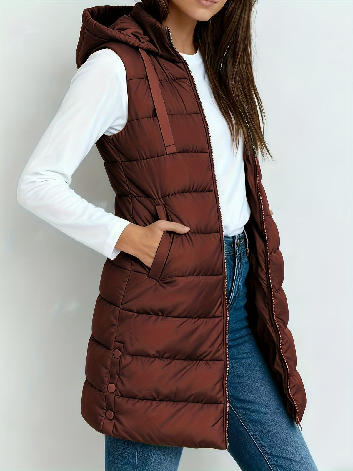 Tira™ | Elegante Gewatteerde Lange Bodywarmer