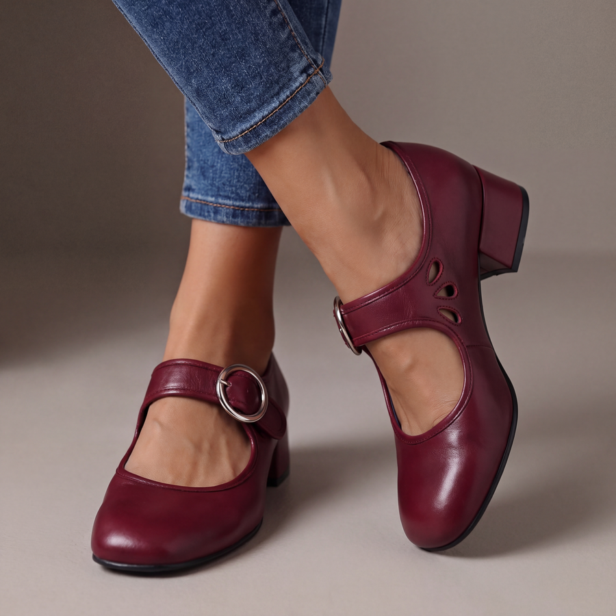 Josephine | Bandschoenen met lage blokhak
