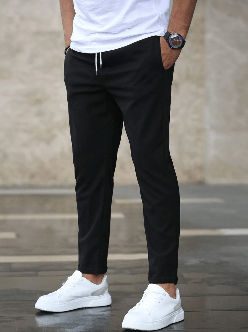 Martin | Casual broek met koordsluiting