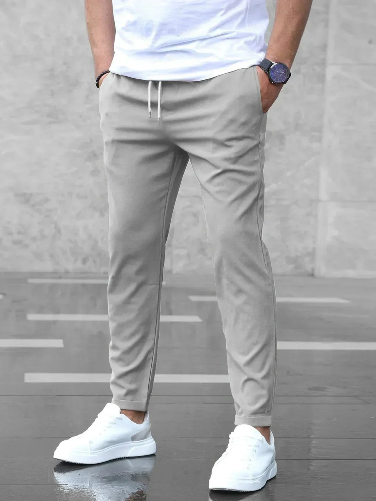 Martin | Casual broek met koordsluiting