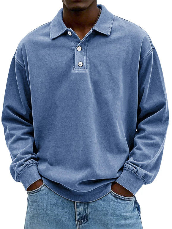 Simon | Poloshirt met lange mouw